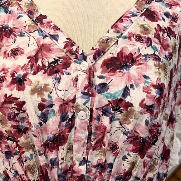 Baltic Born Aliyah Pink Floral Lace Sleeve Dress Sz 3XL - Picture 14 of 15